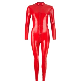 Late X - Catsuit Latex Catsuit Red 2XL - Latex Fetish
