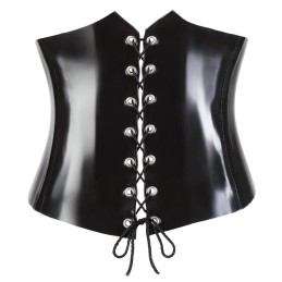 Late X - Waist Cincher Lateks Korsettvöö Must 2XL - Naiste Latex Kummiriided