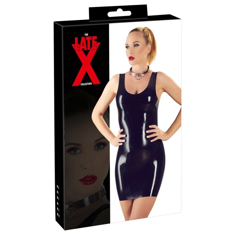 Late X - Mini Dress Latekskleit Must XS - Naiste Latex Kummiriided