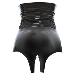 Late X - Waist-High Briefs Lateks Püksikud Must XL - Naiste Latex Kummiriided