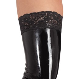 Late X - Stockings Lace Латексные Чулки Черный L - Латекс Фетиш