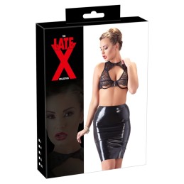 Late X - Skirt Latex Skirt Black L - Latex Fetish