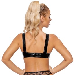 Late X - Bustier Lateks Bustier Must M - Naiste Latex Kummiriided