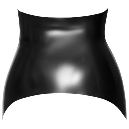 Late X - Suspender Belt Lateks Sukahoidja Must 2XL - Naiste Latex Kummiriided