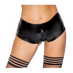 Late X - Pants Zip Lateks Püksid Must XL - Naiste Latex Kummiriided
