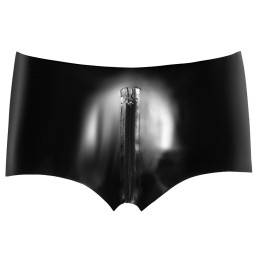 Late X - Pants Zip Latex Pants Black XL - Latex Fetish