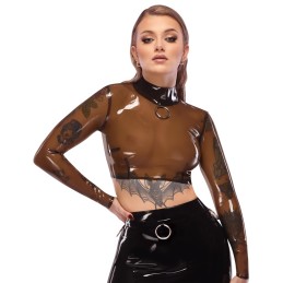 Late X - Shirt Lateks Särk Läbipaistev XL - Naiste Latex Kummiriided
