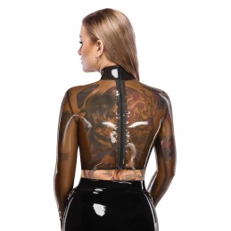 Late X - Shirt Lateks Särk Läbipaistev XL - Naiste Latex Kummiriided