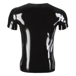 Late X - T-Shirt Латексная Рубашка Черная 2XL - Латекс Фетиш
