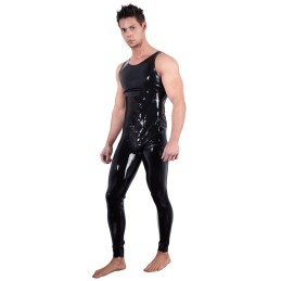 Late X - Men's Jumpsuit Lateks Kombinesoon Must M - Latex Fetiš