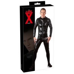 Late X - Men's Jumpsuit Latex Overall Black L - Latex Fetish