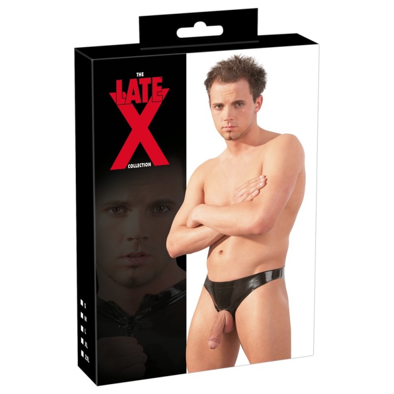 Late X - Men's Briefs Латексные Трусы Черный S-L - Латекс Фетиш