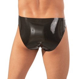 Late X - Men's Briefs Lateks Püksikud Must S-L - Meeste Latex Kummiriided