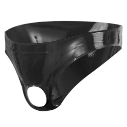 Late X - Men's Briefs Lateks Püksikud Must S-L - Meeste Latex Kummiriided