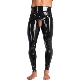 Late X - Men's Leggings Латексные Леггинсы Черный M - Латекс