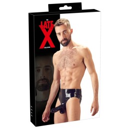 Late X - Men's Briefs Латексные Трусы Черный M - Латекс Фетиш