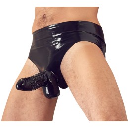 Late X - Men's Briefs Латексные Трусы Черный M - Латекс Фетиш