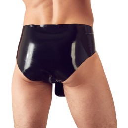 Late X - Men's Briefs Lateks Püksikud Must M - Meeste Latex Kummiriided