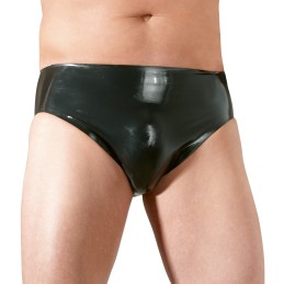 Late X - Men's Briefs Strap-On Latex Briefs Black XL - Latex