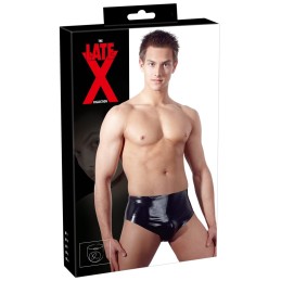 Late X - Men's Briefs With Plug Латексные Трусы Черный S -