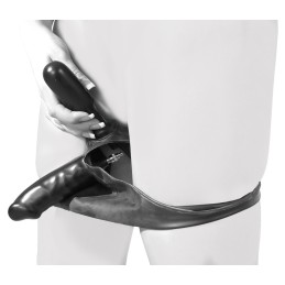 Late X - Briefs Pump Dildo Strap-On Latex Briefs Black XL -