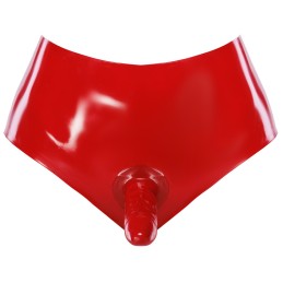 Late X - Briefs Lateks Püksikud Punane S - Naiste Latex Kummiriided