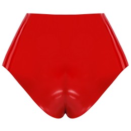 Late X - Briefs Lateks Püksikud Punane 2XL - Naiste Latex Kummiriided